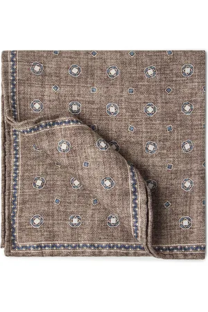 Brunello Cucinelli Einstecktuch aus Seide mit Print