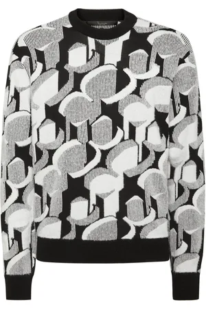 BILLIONAIRE Jacquard-Pullover mit rundem Ausschnitt