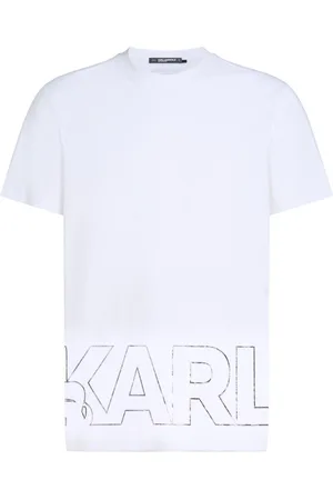 Karl Lagerfeld T-Shirt mit Metallic-Logo-Print