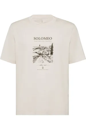 Brunello Cucinelli T-Shirt mit grafischem Solomeo-Print