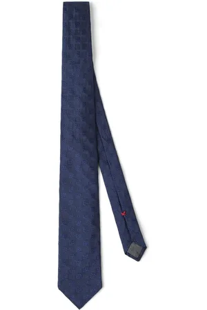 Brunello Cucinelli Seidenkrawatte mit geometrischer Stickerei