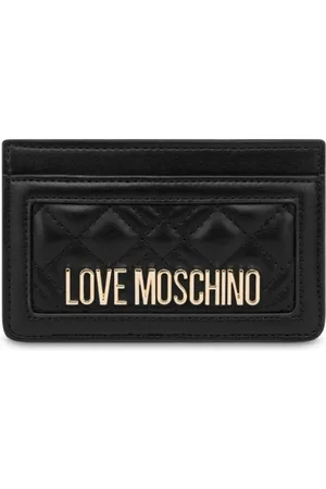 Moschino Kartenetui mit Logo-Schild