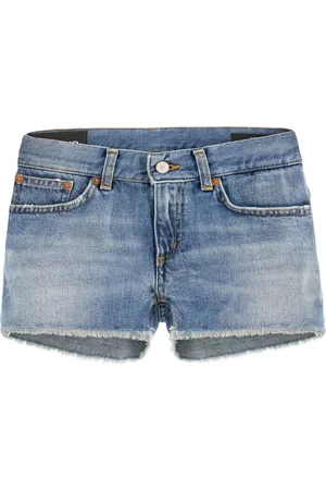 Dondup Jeans-Shorts mit Logo-Schild
