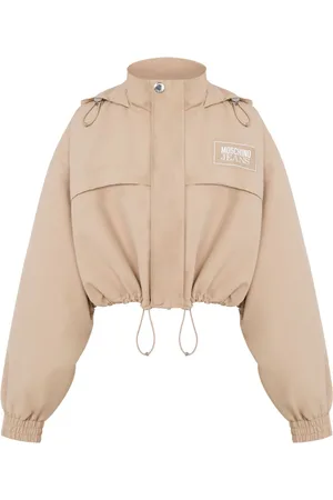 Moschino Cropped-Jacke mit Kapuze