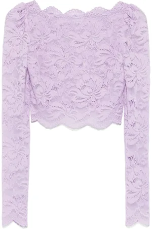 Paco rabanne Cropped-Top aus Spitze