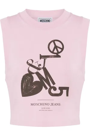 Moschino Cropped-Oberteil mit Logo-Print