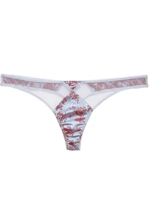 FLEUR DU MAL Tanga aus Rosen-Jacquard