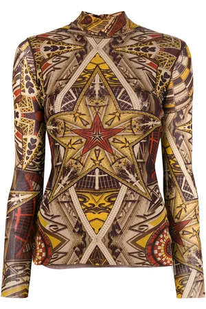 Jean Paul Gaultier Rollkragenoberteil mit Stern-Print