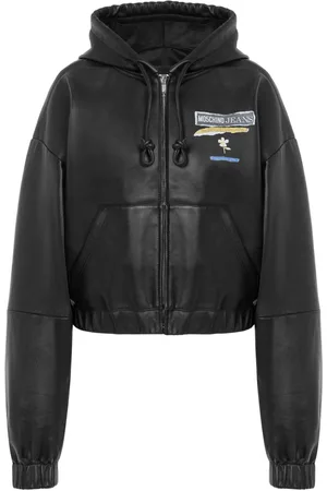 Moschino Lederjacke mit Print