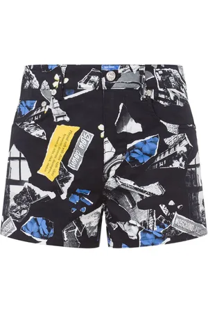 Moschino Shorts mit Zeitungs-Print