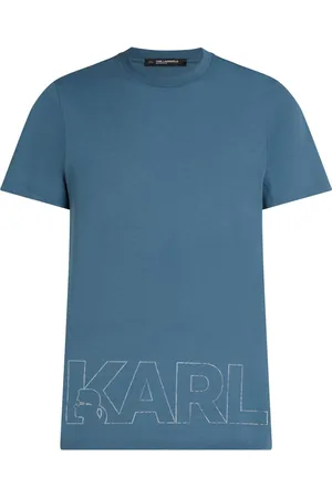 Karl Lagerfeld T-Shirt mit Metallic-Logo-Print
