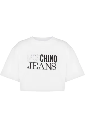 Moschino Cropped-T-Shirt mit Logo-Print