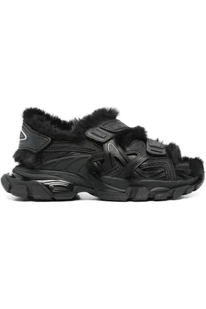 Balenciaga Sandalen mit Faux Fur