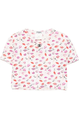 CHANEL 1995 Lipstick Cropped-T-Shirt