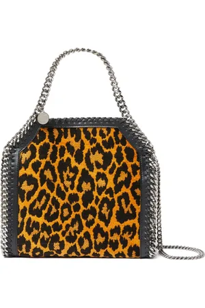 Stella McCartney Mini Falabella Tote Bag mit Leoparden-Print
