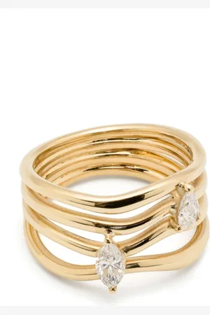KIMAI 18kt Nova Gelbgoldring mit Diamant