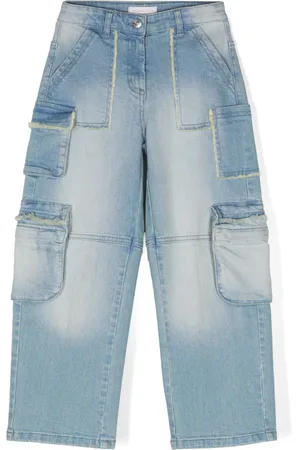 MONNALISA Ausgefranste Cargo-Jeans
