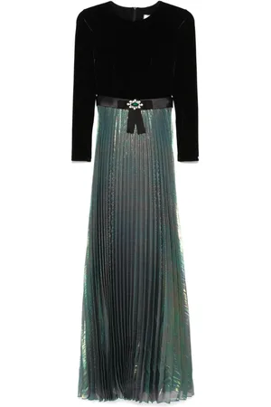NISSA Verziertes Lamé-Maxikleid