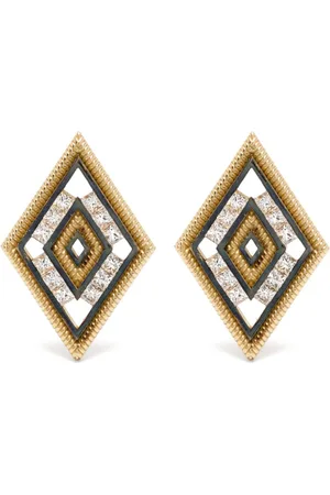 LEANDRA BAGS 18kt Cabo Rombo Gelbgoldohrringe mit Diamanten