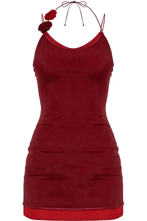 Oseree Minikleid mit Blumenapplikation