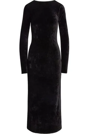 Ralph Lauren Langärmeliges Samtkleid