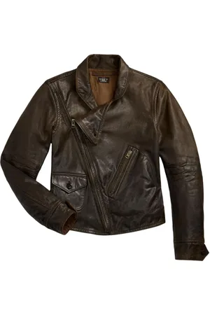 Ralph Lauren Davies Lederjacke mit Reißverschluss