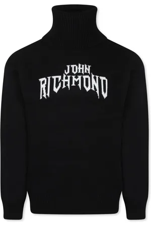 John Richmond Jacquard-Pullover mit Logo