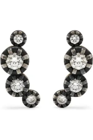 LEANDRA BAGS 18kt Midnight Climber Gelbgoldohrringe (4) mit Diamanten