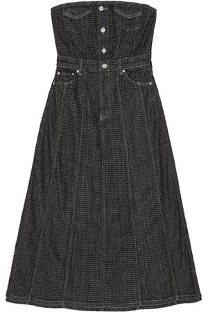 Ganni Fluffy Jeans-Midikleid