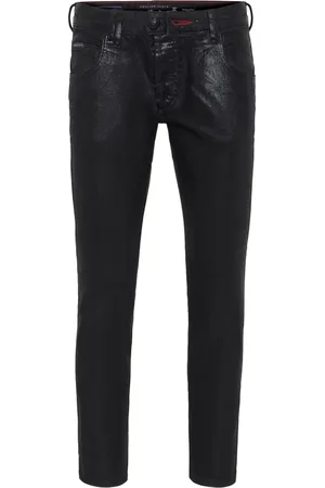 Philipp Plein Halbhohe Skull Skinny-Jeans