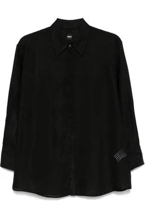 HUGO BOSS Gestreifte Burnout Bluse