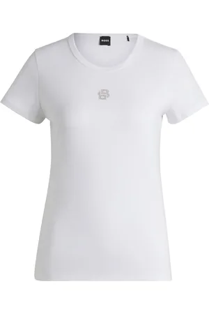 HUGO BOSS T-Shirt mit Pailletten-Monogramm