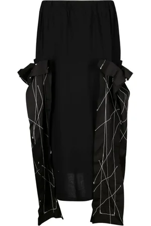 YOHJI YAMAMOTO Bestickter Midirock