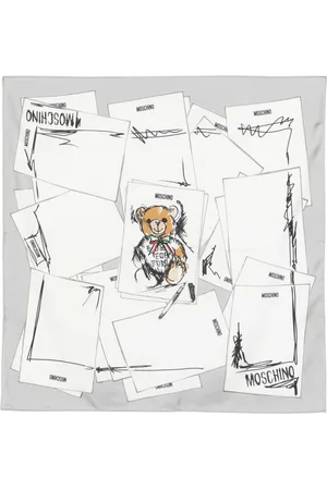 Moschino Schal mit Teddy-Motiv