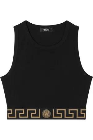 VERSACE Cropped-Top mit Greca-Bund