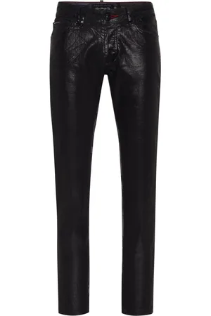 Philipp Plein Schmale Hose mit Camouflage-Einsatz