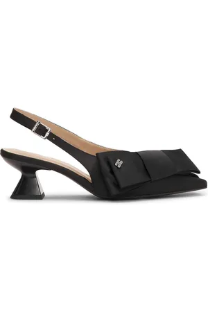 Ganni Pumps aus Satin mit großer Schleife