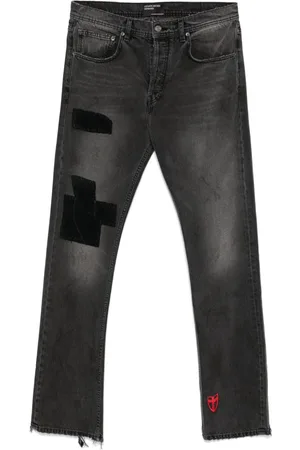 ENFANTS RICHES DEPRIMES Ausgestellte Patchwork-Jeans
