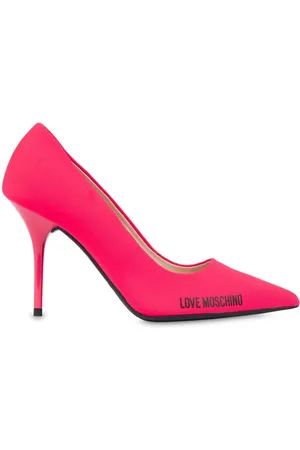 Moschino Ziegenleder-Pumps mit Logo-Print