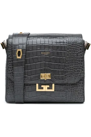 Givenchy 2019 mittelgroße Eden Umhängetasche mit Kroko-Effekt