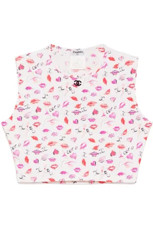 CHANEL 1995 Cropped-Top mit Lippenstift