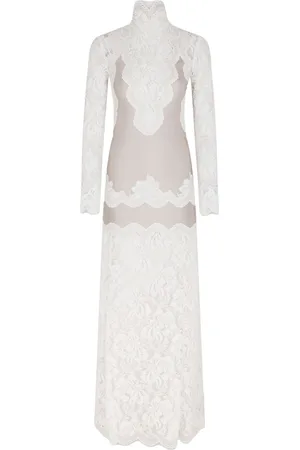 Paco rabanne Jersey-Maxikleid aus Spitze