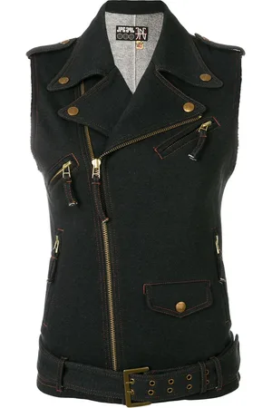 Jean Paul Gaultier Bikerweste in Jeansoptik