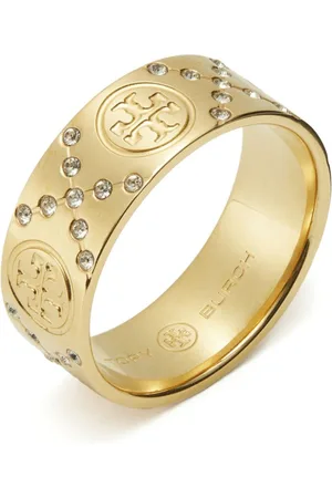 Tory Burch T Monogram Paving Ring