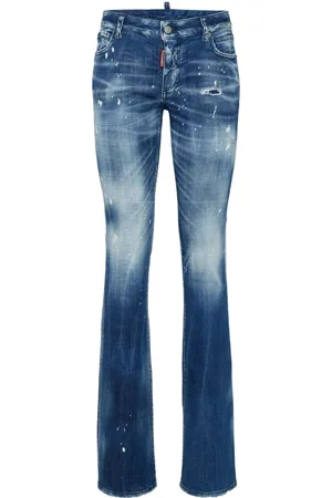 Dsquared2 Halbhohe Schlagjeans