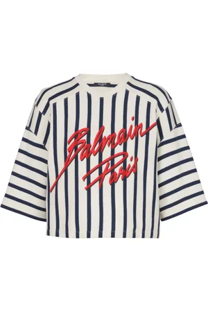 Balmain Gestreiftes T-Shirt