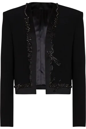Balmain Cropped-Sakko aus Krepp