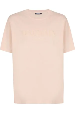 Balmain T-Shirt mit Vintage-Logo-Stickerei