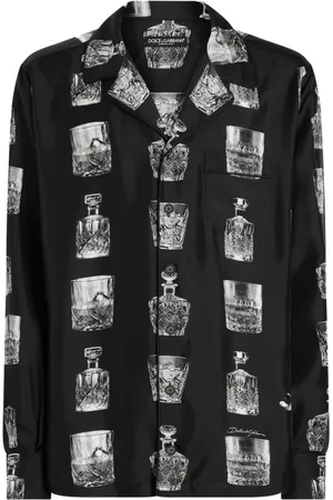 Dolce & Gabbana Hemd mit Spirituosen-Print