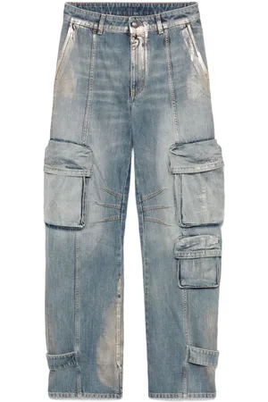 Palm Angels Beschichtete Cargo-Jeans